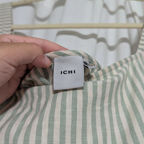 Mint Green Striped Midi Dress - Picture 2 of 3